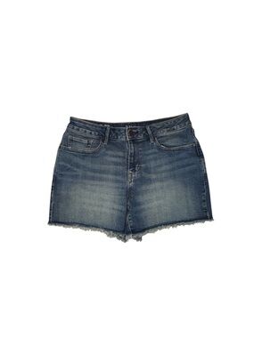 A.N.A Mid-rise Shortie Denim Shorts Blue Raw Hem 3.5" inseam Size 10